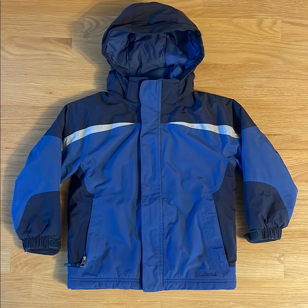 Kids LL Bean Hooded Fleece Lined Insulated Ski Jacket, size 4